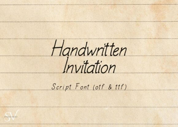 Handwritten Invitation Script Font - Featured Image