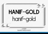 Hanif-gold Font - Featured Image