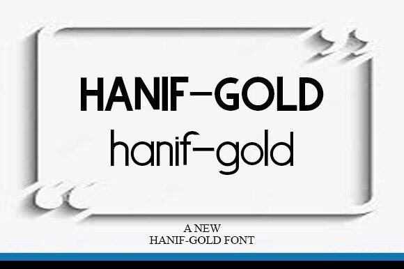 Hanif-gold Font - Featured Image
