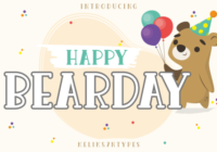 Happy Bearday Font - Featured Image