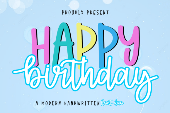 Happy Birthday Duo Font - Featured Image