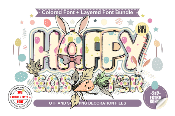 Happy Easter Bundle Font - Featured Image