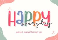 Happy Everyday Font - Featured Image