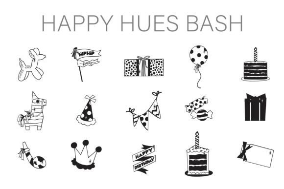 Happy Hues Bash Dingbats Font - Featured Image