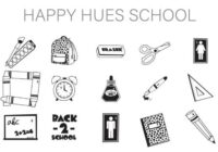Happy Hues School Dingbats Font - Featured Image