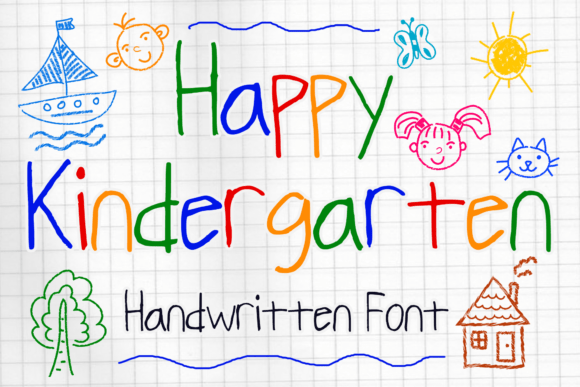 Happy Kindergarten Font - Featured Image