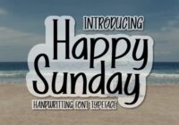 Happy Sunday Font - Featured Image
