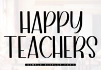 Happy Teachers Font - Featured Image