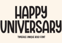 Happy Universary Font - Featured Image