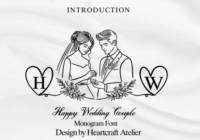 Happy Wedding Couple Font - Featured Image