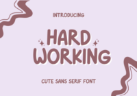 Hard Working Font - Featured Image