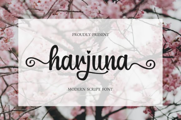 Harjuna Script Font - Featured Image