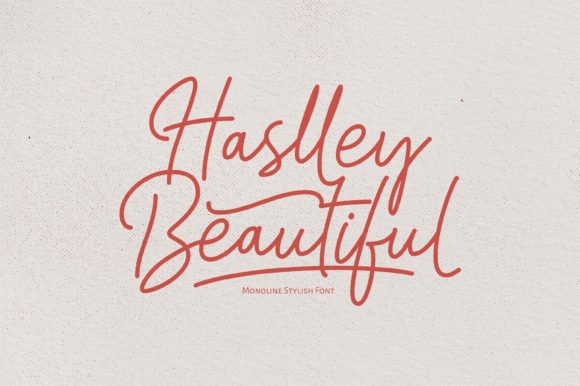 Haslley Beautiful Font - Featured Image