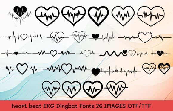 Heart Beat Ekg Font - Featured Image