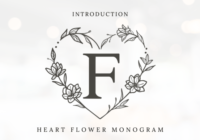 Heart Flower Monogram Font - Featured Image