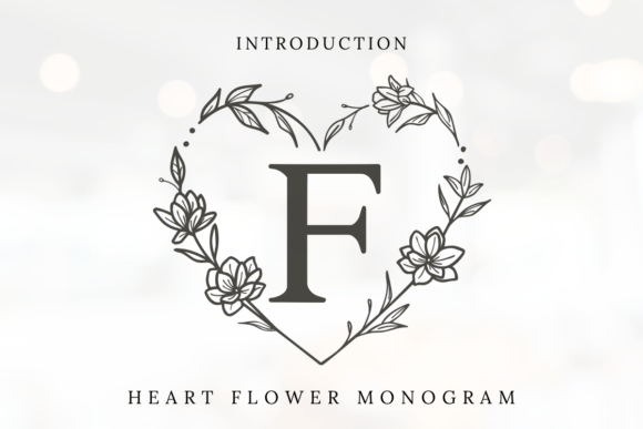Heart Flower Monogram Font - Featured Image