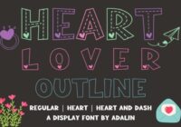 Heart Lover Outline Font - Featured Image