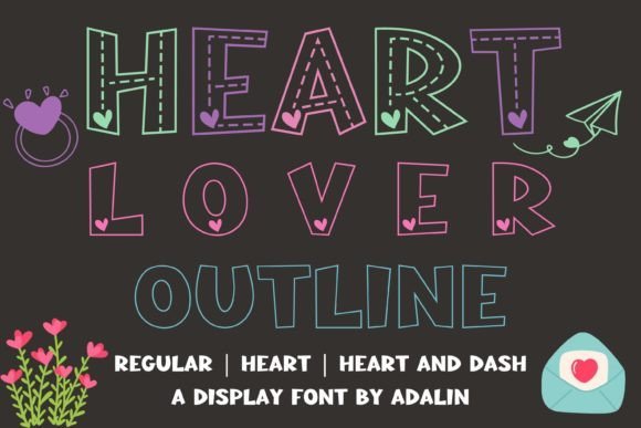 Heart Lover Outline Font - Featured Image
