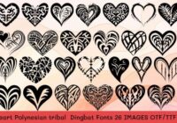 Heart Polynesian Tribal Font - Featured Image