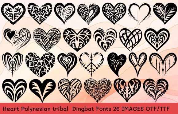 Heart Polynesian Tribal Font - Featured Image