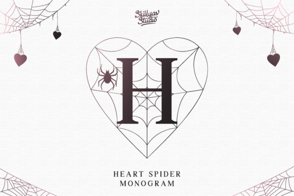 Heart Spider Monogram Font - Featured Image