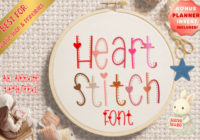Heart Stitch Font - Featured Image