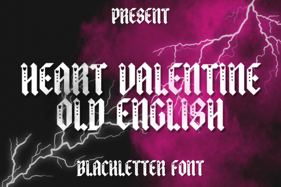Heart Valentine Old English Font - Featured Image