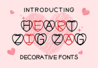 Heart Zig Zag Font - Featured Image