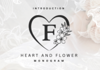 Heart and Flower Monogram Font - Featured Image