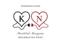 Heartlink Monogram Font - Featured Image