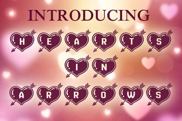 Hearts in Arrows Font - Featured Image