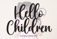Hello Children Font - Featured Image