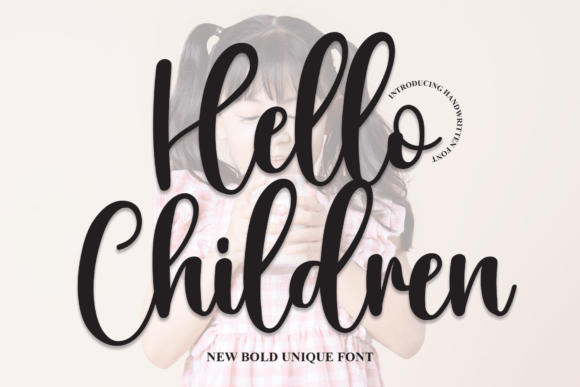Hello Children Font - Featured Image