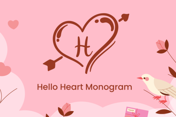Hello Heart Monogram Font - Featured Image