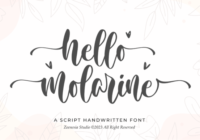 Hello Molarine Font Font - Featured Image
