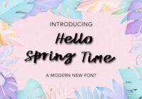 Hello Spring Time Font - Featured Image