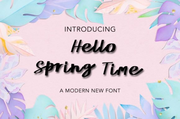 Hello Spring Time Font - Featured Image