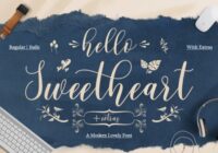 Hello Sweetheart Font - Featured Image