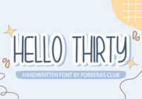 Hello Thirty Font - Featured Image