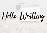 Hello Writting Font - Featured Image
