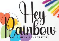 Hey Rainbow Font - Featured Image