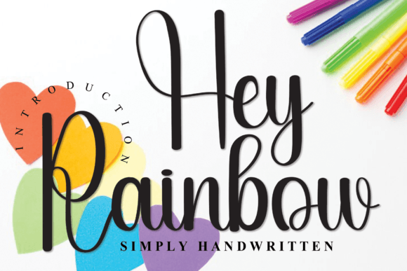 Hey Rainbow Font - Featured Image