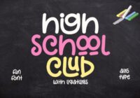 High School Club Font - Featured Image