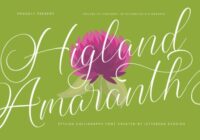 Higland Amaranth Font - Featured Image