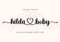 Hilda Boby Script Font - Featured Image