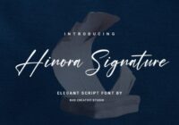 Hinora Signature Font - Featured Image