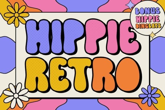 Hippie Retro Font - Featured Image