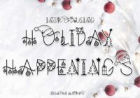 Holiday Happenings Font - Featured Image