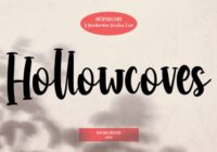 Hollowcoves Handwritten Display Font Font - Featured Image