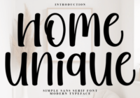 Home Unique Font - Featured Image